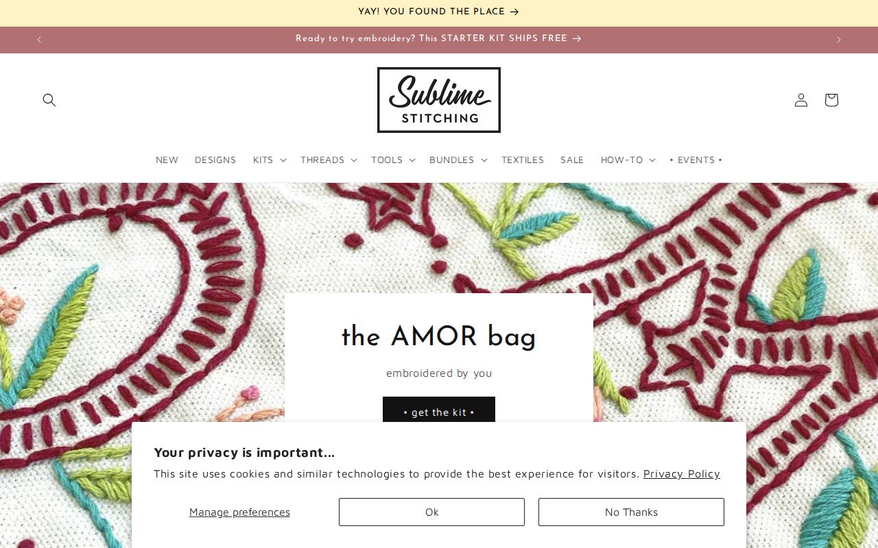 Screenshot of Sublime Stitching