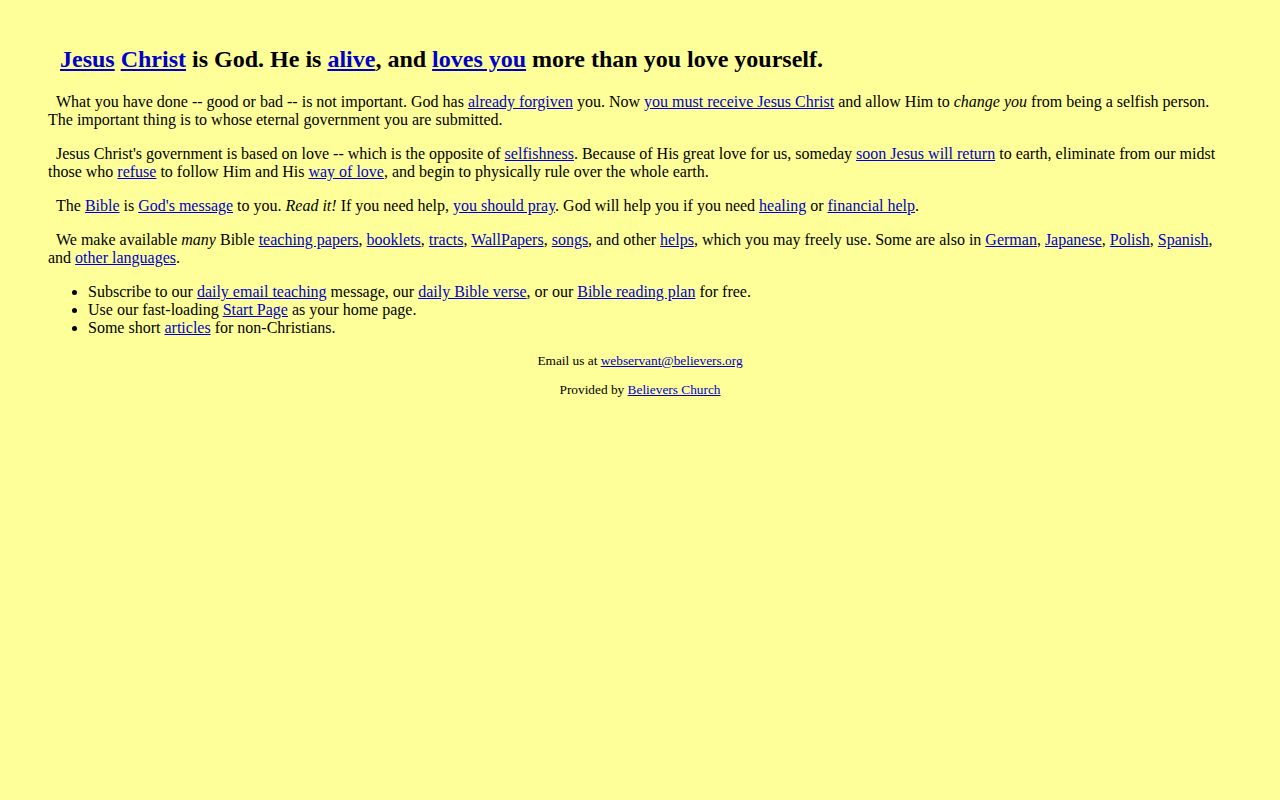 Screenshot of The Believer