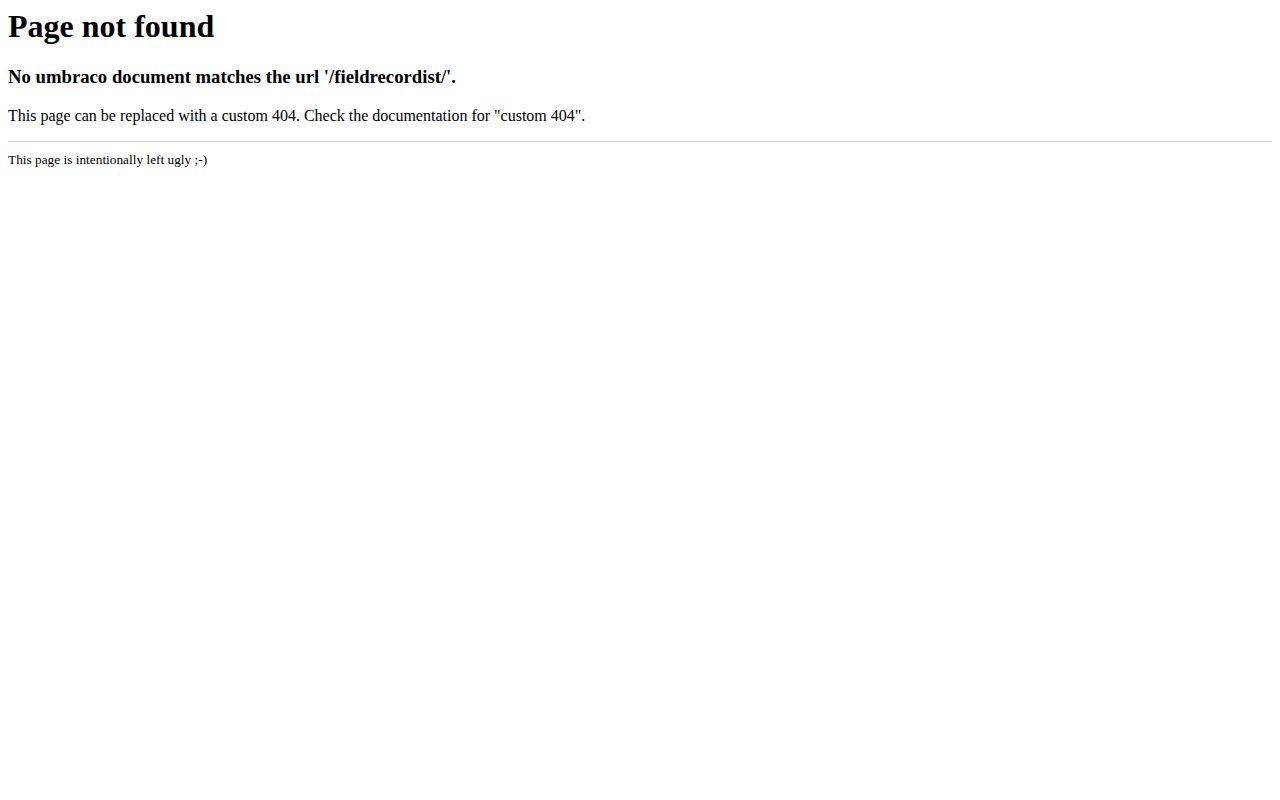 Screenshot of The Field Recordist