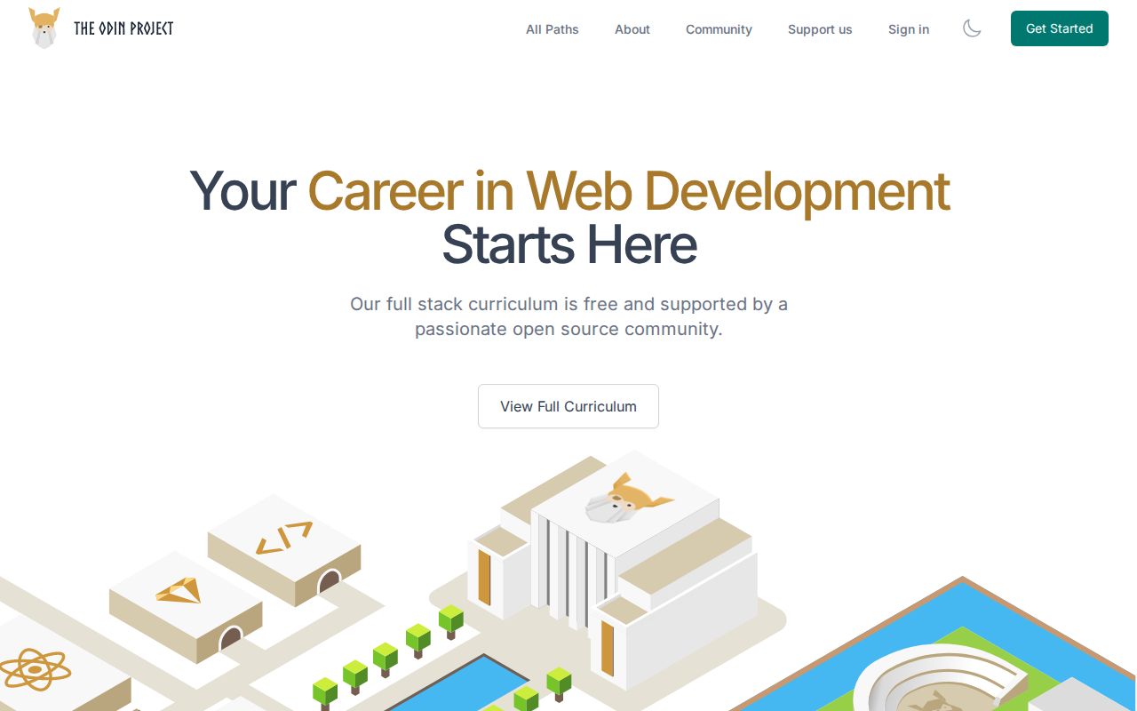 Screenshot of The Odin Project