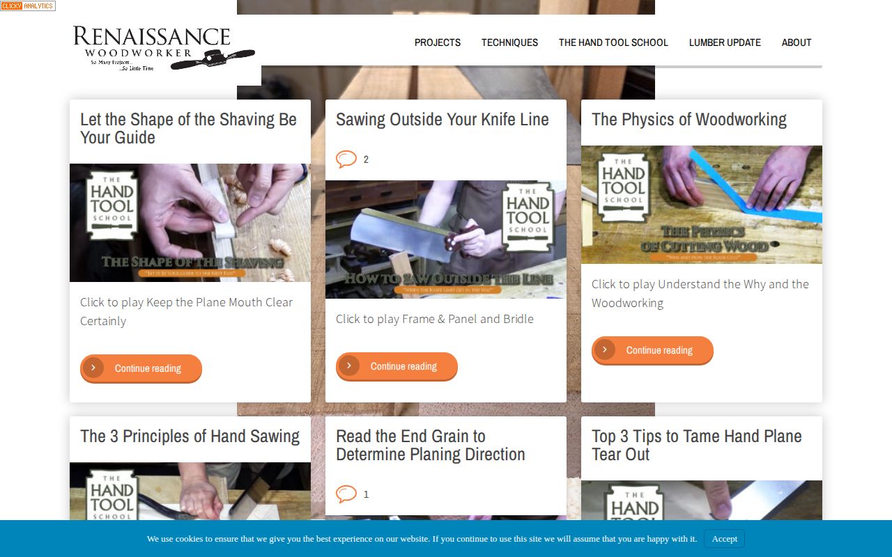 Screenshot of The Renaissance Woodworker