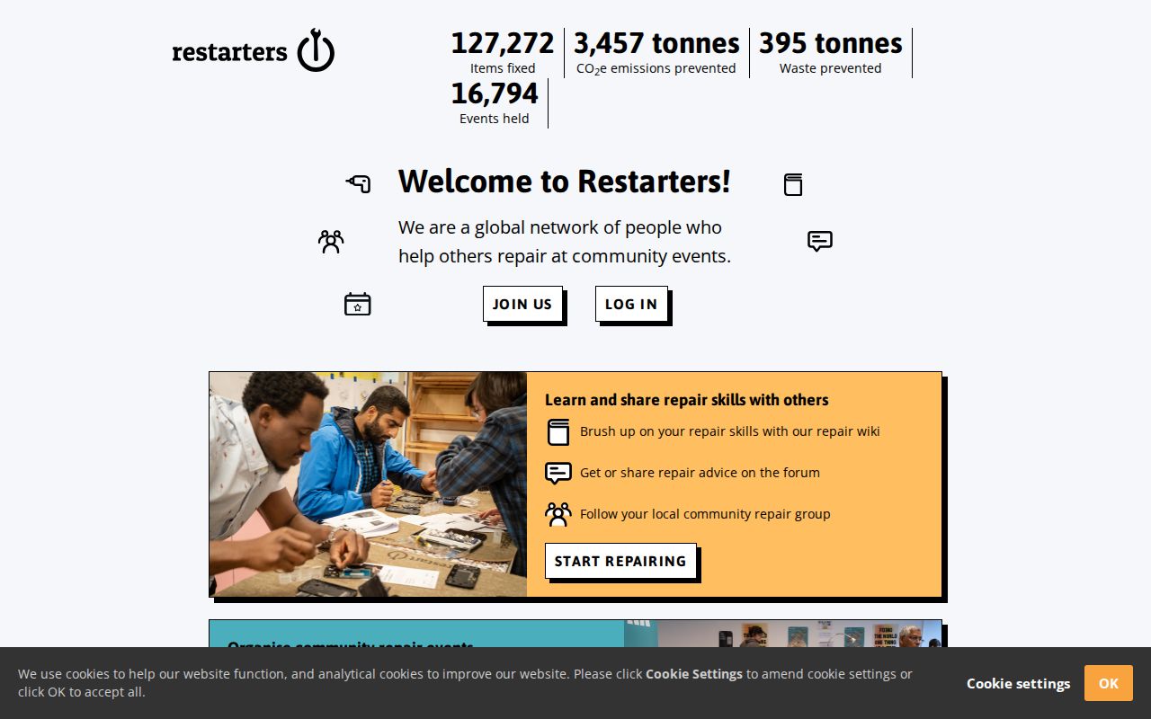Screenshot of The Restart Project