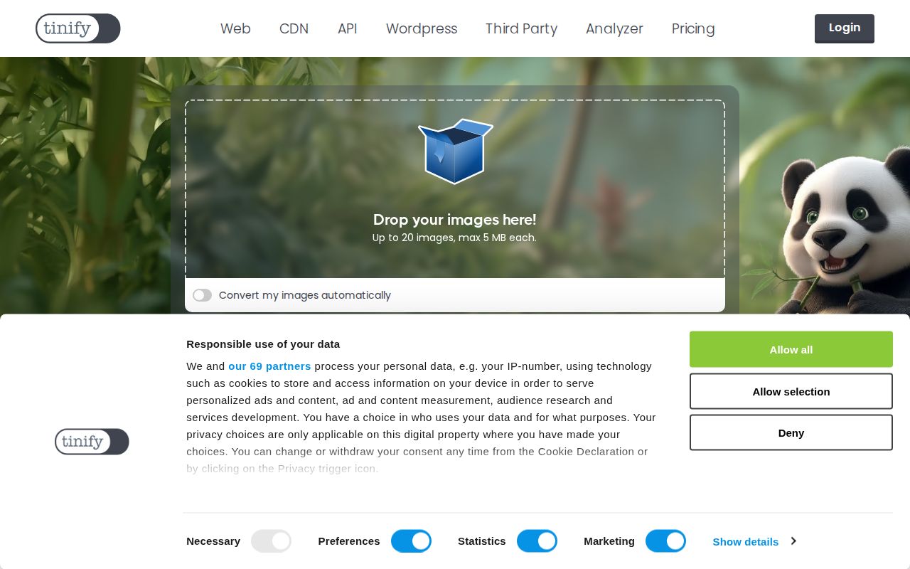 Screenshot of TinyPNG