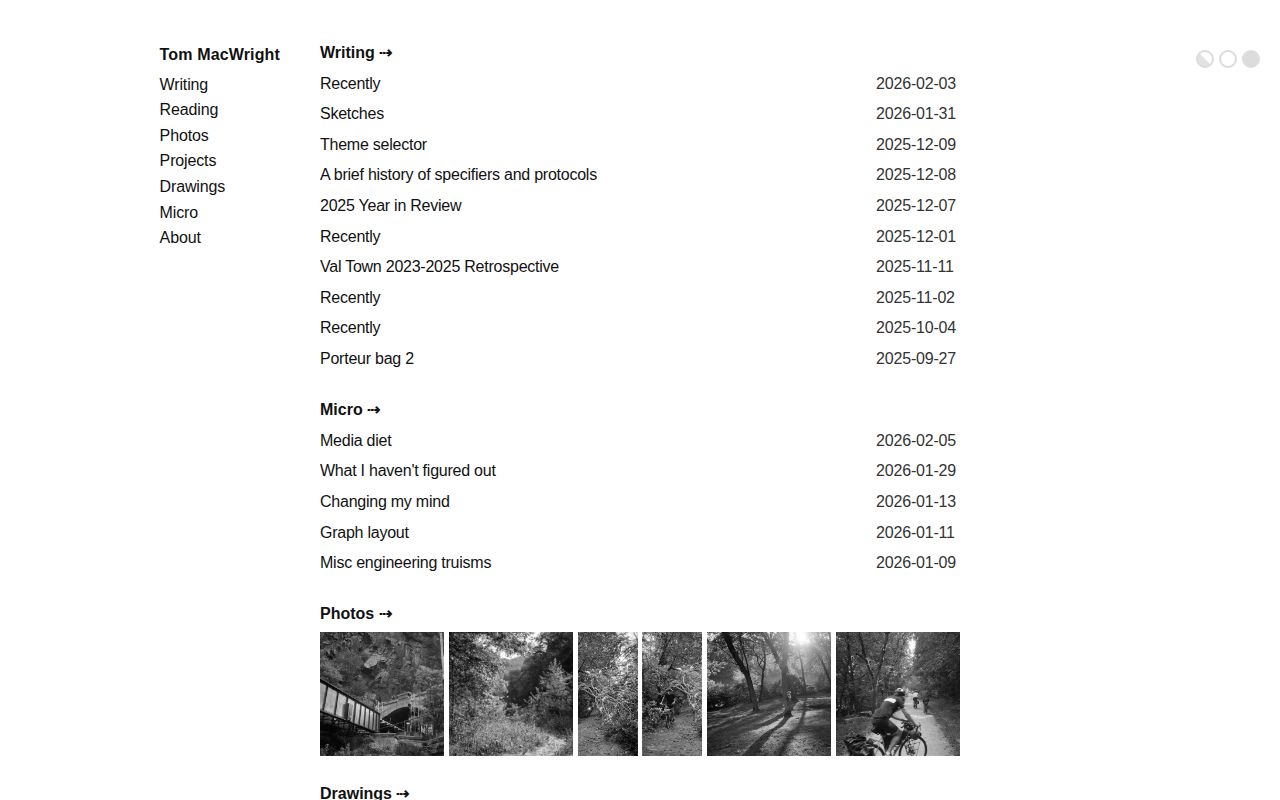 Screenshot of Tom MacWright