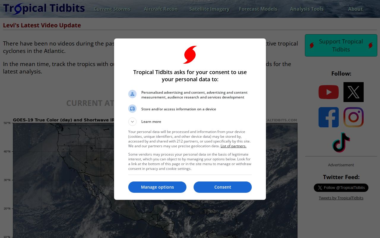 Screenshot of Tropical Tidbits