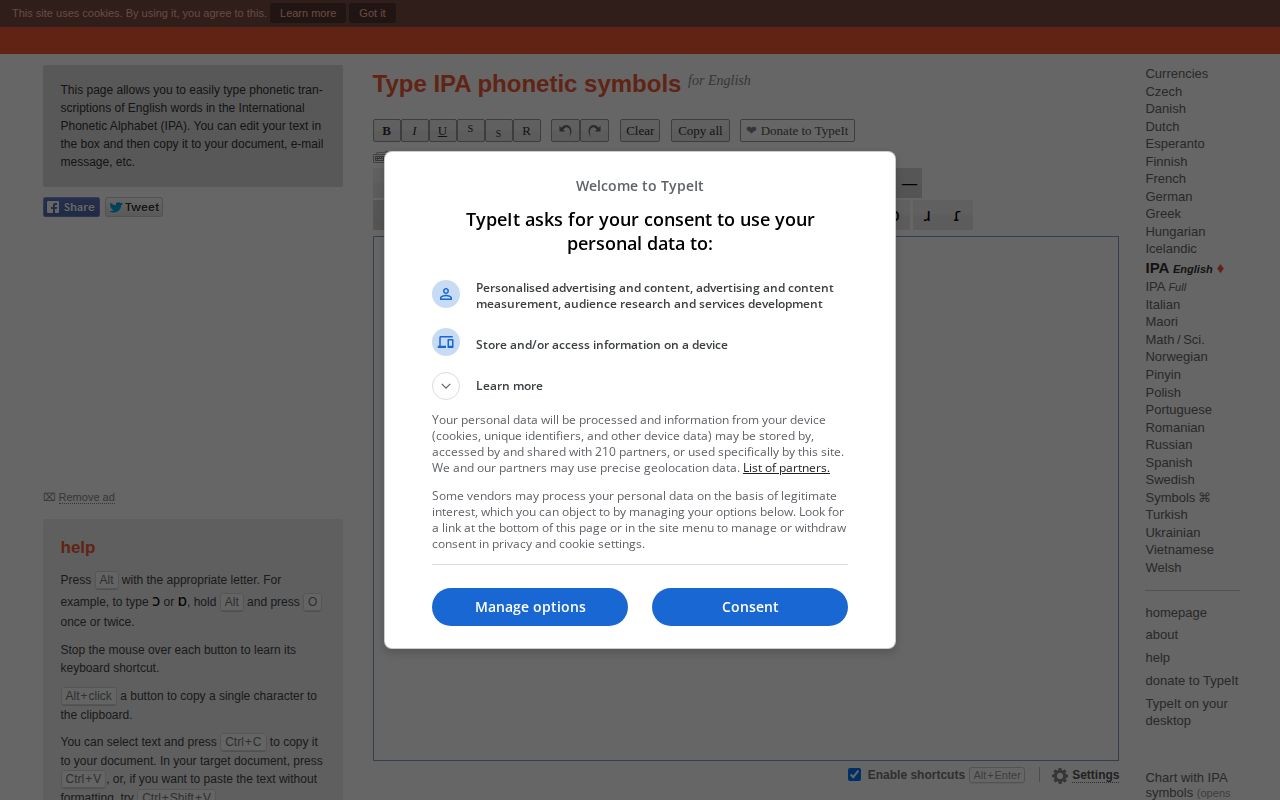 Screenshot of Type IPA