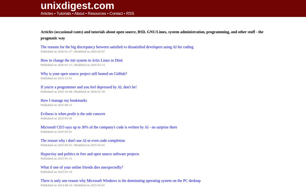 Screenshot of Unix Sheikh