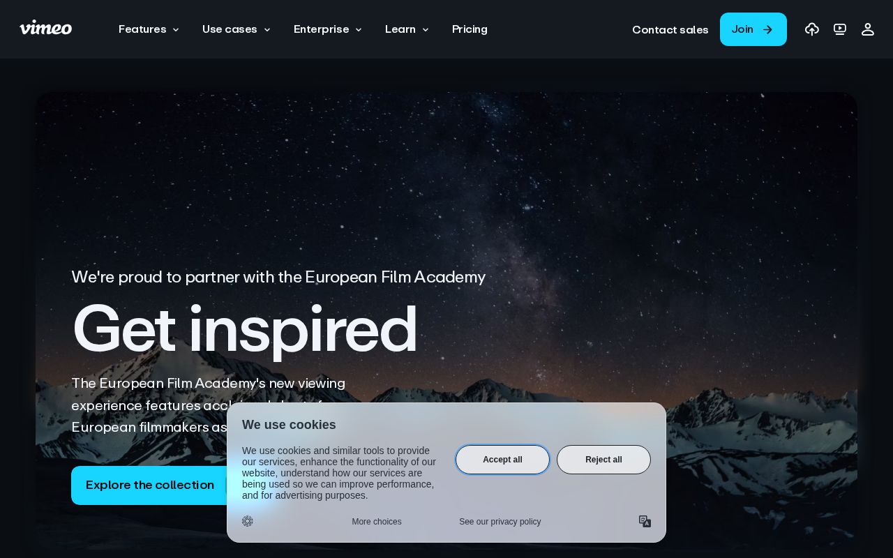 Screenshot of Vimeo Staff Picks