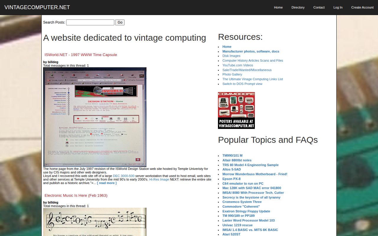 Screenshot of Vintage Computer