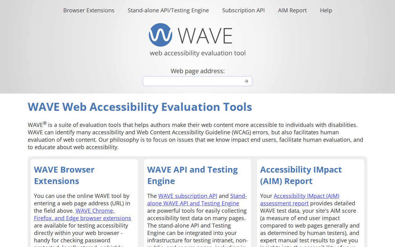 Screenshot of WAVE