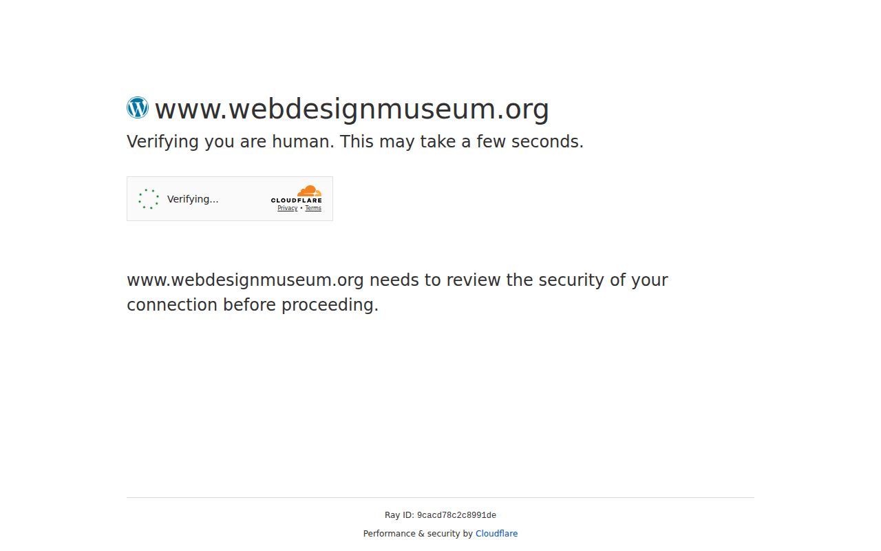 Screenshot of Web Design Museum
