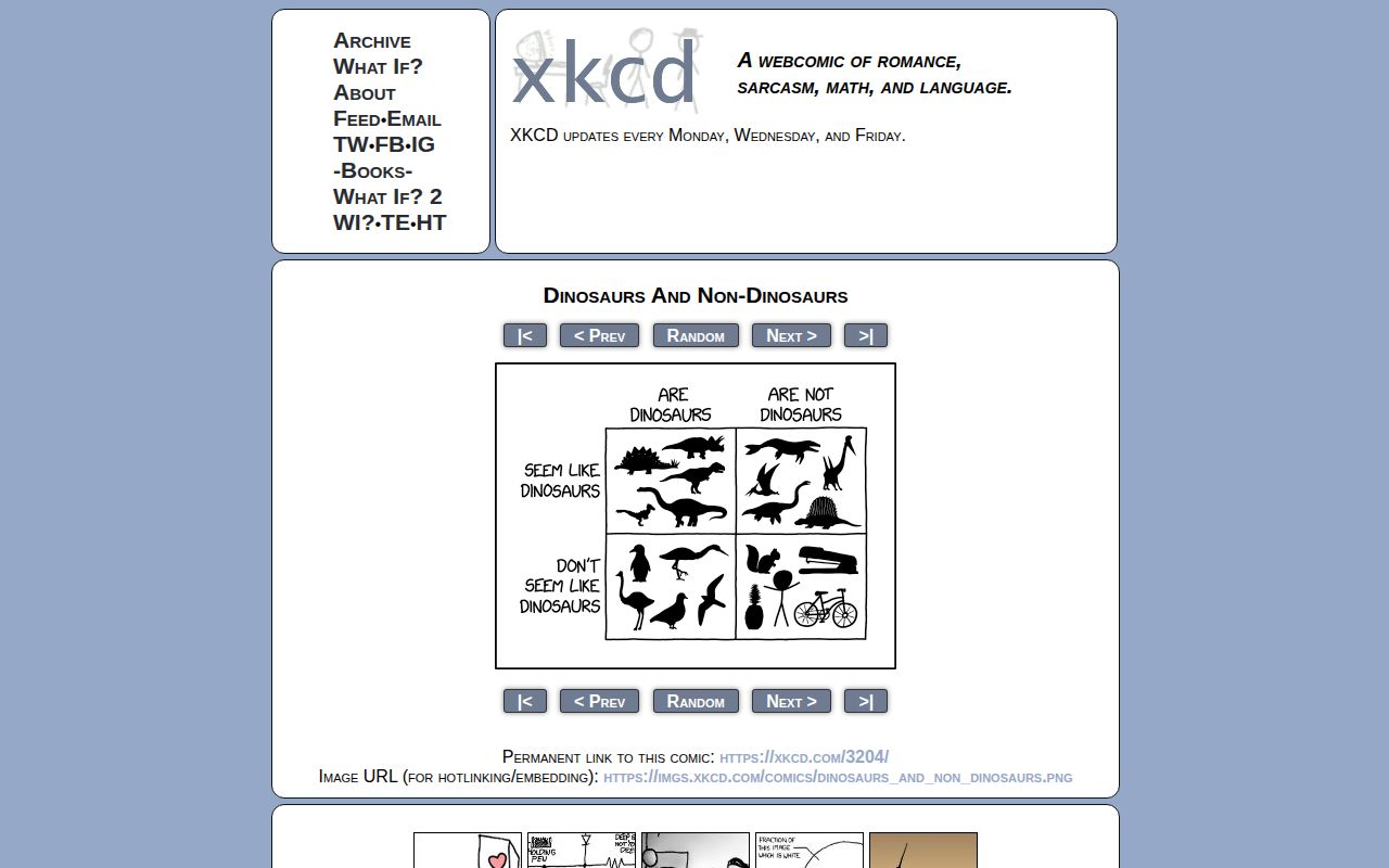 Screenshot of xkcd