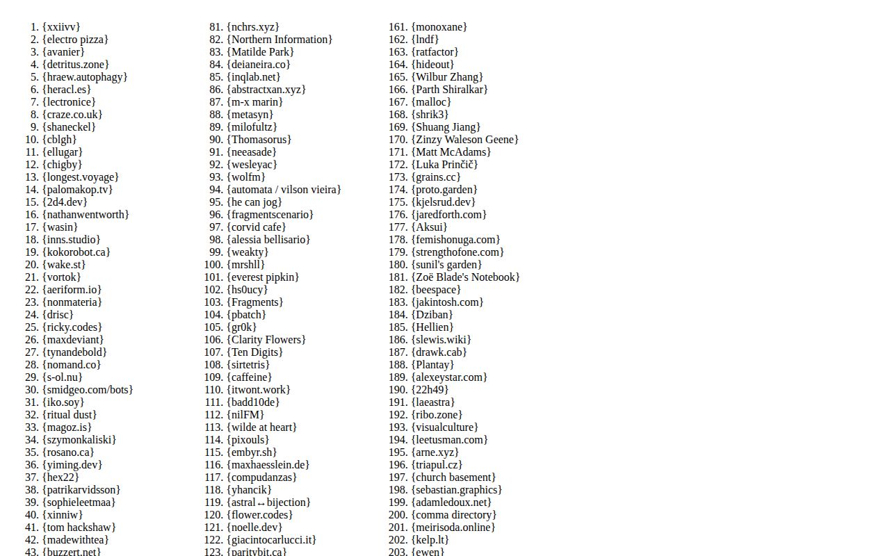 Screenshot of XXIIVV Webring